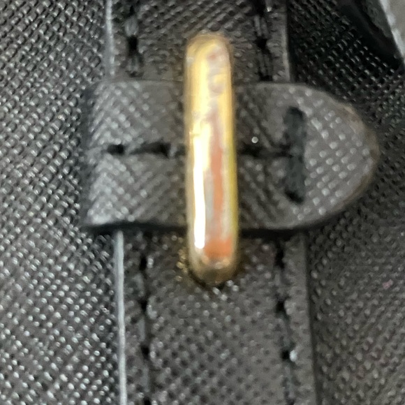 Ralph Lauren's iconic Marcy satchel with a polished monogram. Black Purse - Picture 3 of 8